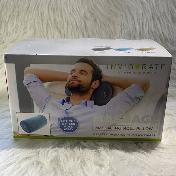 NEW MERIDIAN POINT Vibrating Massage Roll Pillow - Picture 1 of 15